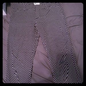 Black and white polka dot pixie pant